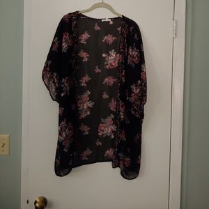 Sheer open front Maurices Kimono